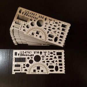 Геометрическая линейка с лазерной резкой