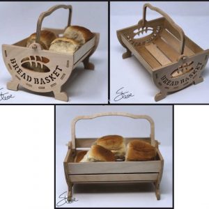 Макет стильной хлебницы для лазерной резки