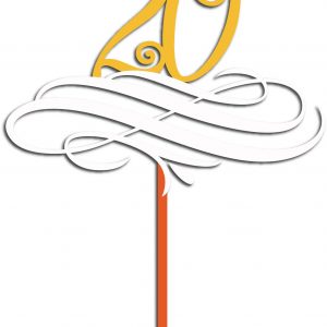 Макет топпера для празднования 20-летия