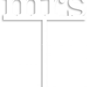 Макет лазерной резки для топпера с надписью 'Mr and Mrs'.