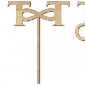 Топпер для торта с надписью "Т-Т"