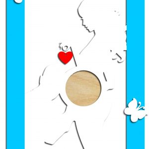 Фоторамка с тематическим дизайном для ожидания малыша