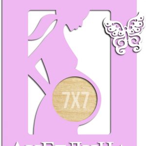 Стильная фоторамка для ожидания ребёнка с лазерной резкой