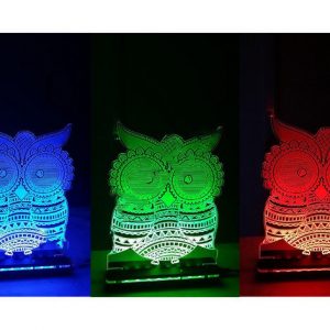 3D светильник в виде совы