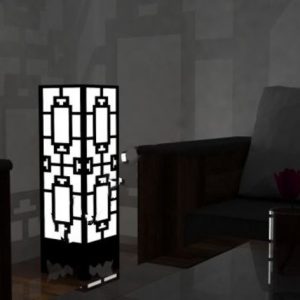 Современная настольная лампа в прямоугольной форме