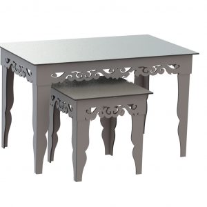 Макет столика и стула для лазерной резки