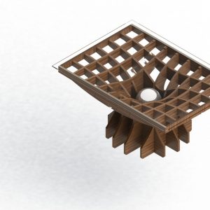 Макет для лазерной резки кофейного столика с современным дизайном для украшения интерьера.