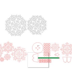 Макет для лазерной резки новогодней елки из фанеры