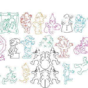 Макет ёлочных игрушек для лазерной резки с новогодним дизайном