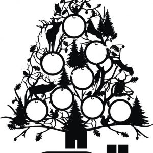 Креативный макет лазерной резки ёлочки на подставке