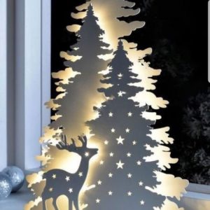 Макет ёлочек для лазерной резки