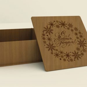 Коробка с новогодним дизайном