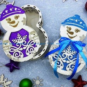 Креативная коробка для конфет в виде снеговика